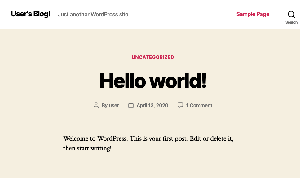 WP Hello World