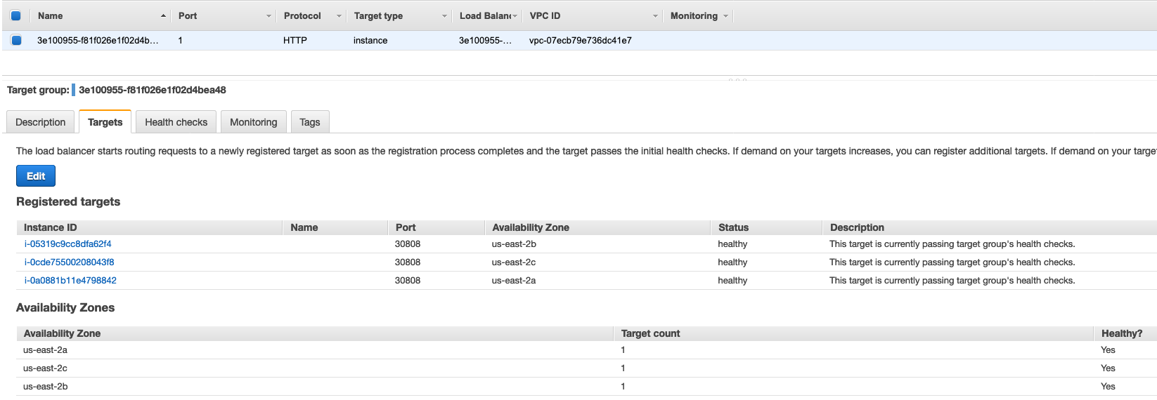 LoadBalancer Targets