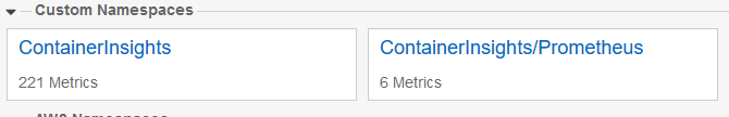CloudWatch namespace for Prometheus Metrics