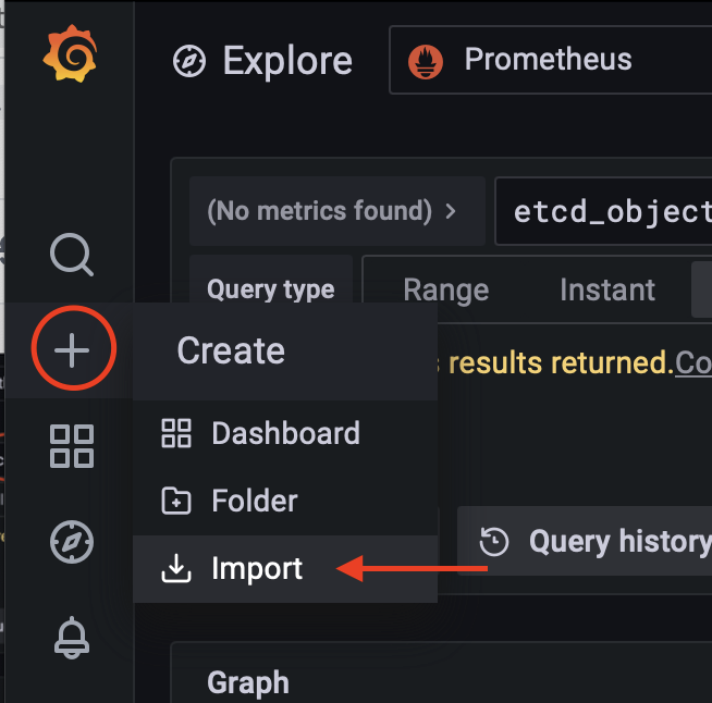 Grafana Create Import