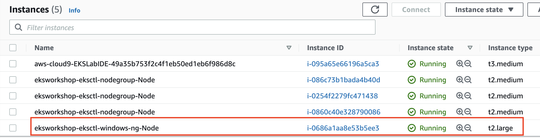 Windows EC2 node