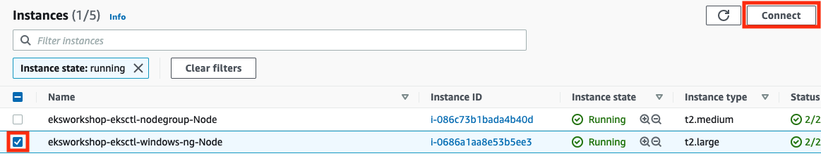 Windows EC2 node